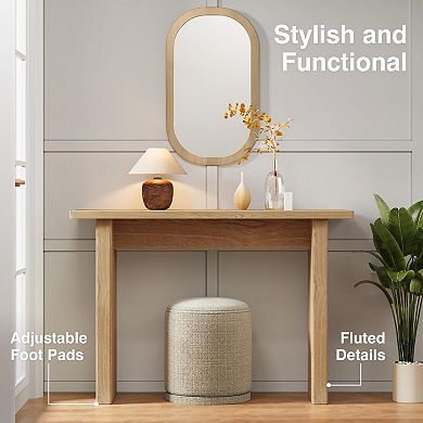 Mid-century textured console table, hallway table - multifunctional, sturdy, stylish