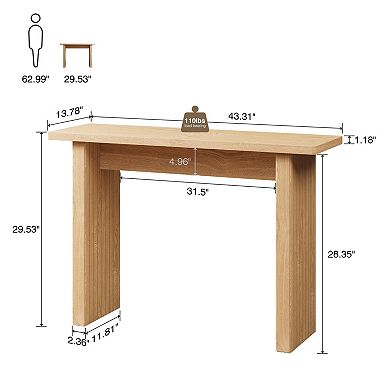 Mid-century textured console table, hallway table - multifunctional, sturdy, stylish