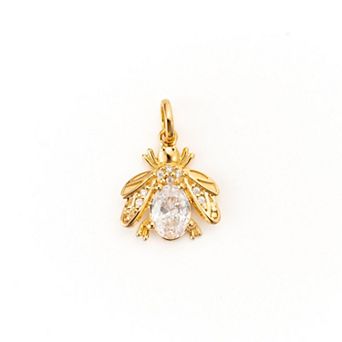 Belinda Jewelz 18k Gold Plated Vermeil Gemstone Beetle Charm