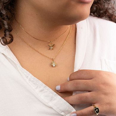 Belinda Jewelz 18k Gold Plated Vermeil Gemstone Beetle Charm