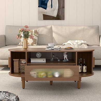 Mid Century Modern Coffee Table with Storage
