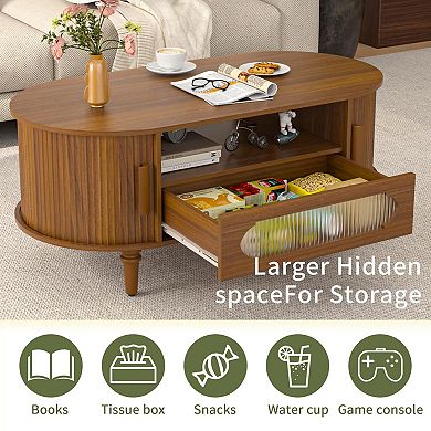 Mid Century Modern Coffee Table with Storage