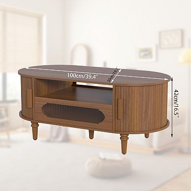 Mid Century Modern Coffee Table with Storage