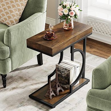 Modern semicircular living room side table