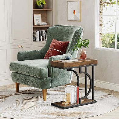 Modern semicircular living room side table