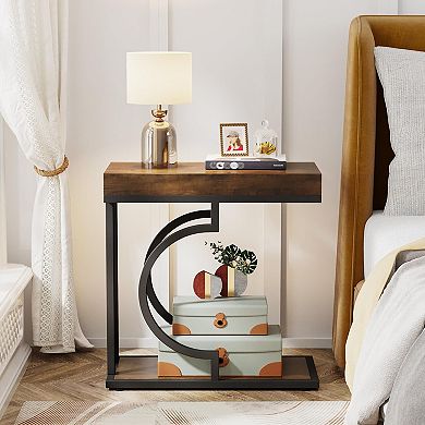 Modern semicircular living room side table