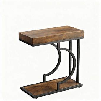 Modern semicircular living room side table