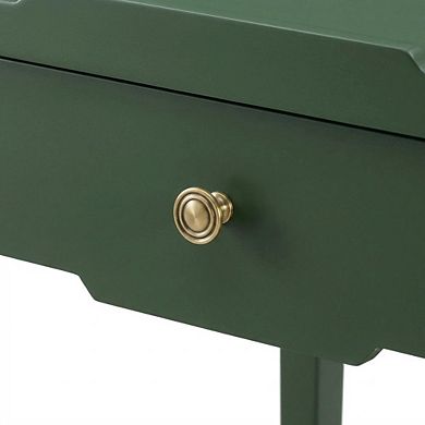 Vintage 1-Drawer Nightstand with Gold Hardware, Mid-Century Modern Design