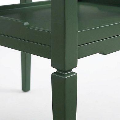 Vintage 1-Drawer Nightstand with Gold Hardware, Mid-Century Modern Design