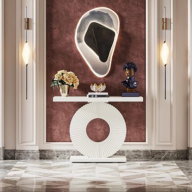 Modern pedestal console table, suitable for entryways and living rooms