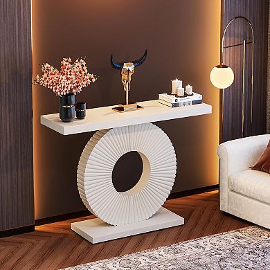 Modern pedestal console table, suitable for entryways and living rooms