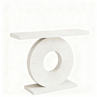 Modern pedestal console table, suitable for entryways and living rooms