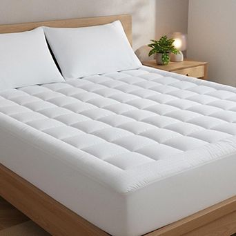 Luxury Quilted Mattress Pad Breathable Cotton Pillow Top Protector