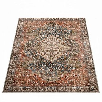 3x5 Vintage Tangerine Area Rug