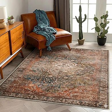 3x5 Vintage Tangerine Area Rug
