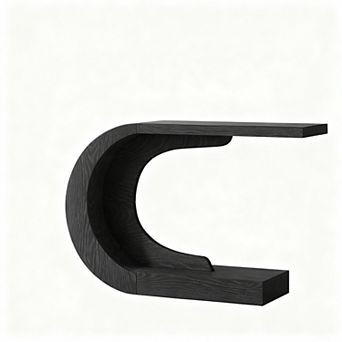 Mid-Century Modern Console Table for Entryway - Compact, C-Shaped, Sturdy, Versatile