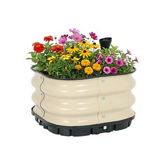 Aoodor Galvanized Raised Garden Bed 16.5'' Self-Watering Planter Box