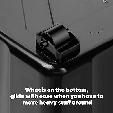 Stackable & Nestable 97 Quart Storage Bins with Secure Buckles