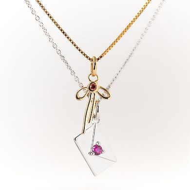 Belinda Jewelz Sterling Silver Ruby Love Letter Charm