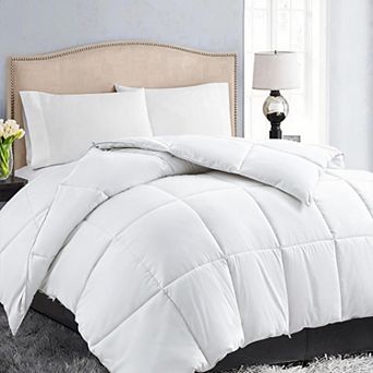 Soft Lightweight All-Season Comforter - Breathable Fabric, Box Stitched, Easy Care