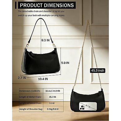 PU Leather Clutch with Removable Straps and Pockets