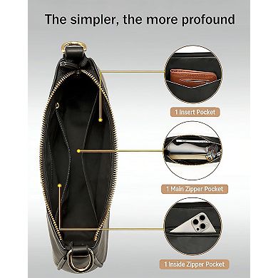 PU Leather Clutch with Removable Straps and Pockets