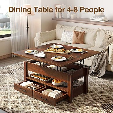 Multi-functional Convertible Coffee Table with Storage