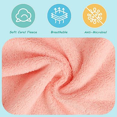 Soft Coral Fleece Wash Cloths - 24 Pack, 7x9" - Versatile Uses
