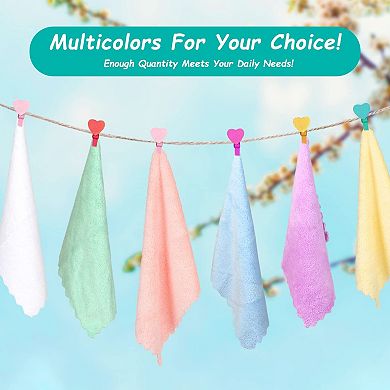 Soft Coral Fleece Wash Cloths - 24 Pack, 7x9" - Versatile Uses