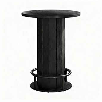 Round Rustic Bar Table for Small Spaces