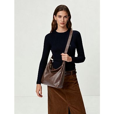 Soft PU Leather Slouchy Tote for Women - Stylish, Adjustable, Vegan