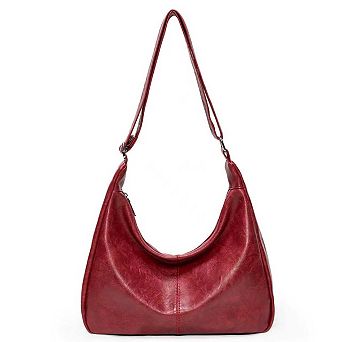 Soft PU Leather Slouchy Tote for Women - Stylish, Adjustable, Vegan