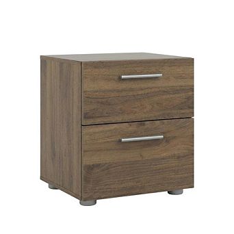 Modern 2 Drawer Nightstand - Stylish Bedroom Nightstand with Drawers
