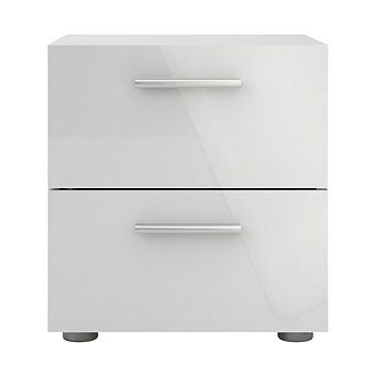 Modern 2 Drawer Nightstand - Stylish Bedroom Nightstand with Drawers
