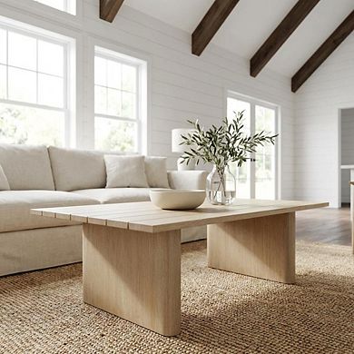 Brown Aluminum Coffee Table with Rectangle Top and Modern Design