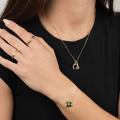 Belinda Jewelz 18k Gold Plated Vermeil Emerald Western Boot Charm