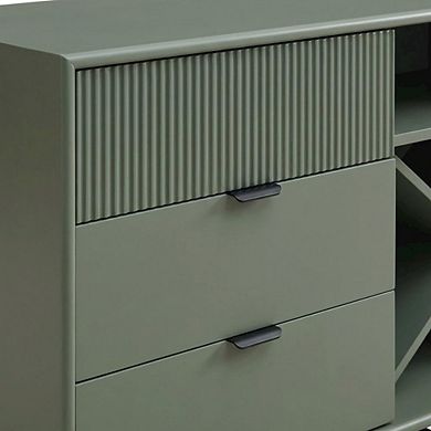 Finish TV Stand with 3-Drawers and 4 Shelves for Modern Living