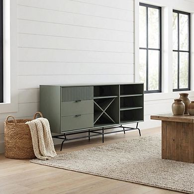 Finish TV Stand with 3-Drawers and 4 Shelves for Modern Living