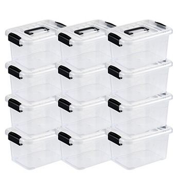 Stackable Nestable Storage Bins with Secure Latches for Space-Efficient Organization