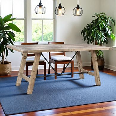 Solid Wood Rectangle Dining Table Classic Dining Room Table for 6
