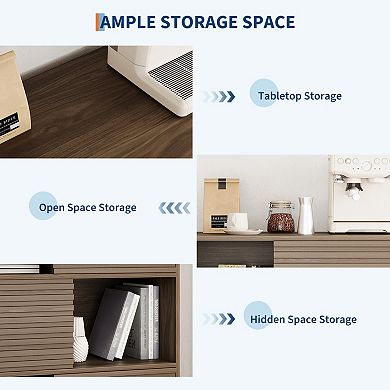 43" Tall Wood Floor Cabinet