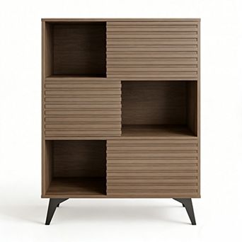 43" Tall Wood Floor Cabinet