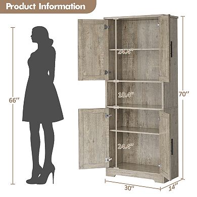 70 in Tall Kitchen Pantry Cabinet