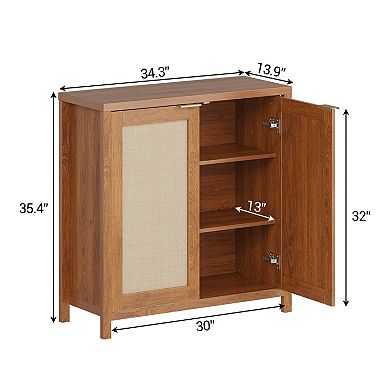 Storage Cabinet with 2 Adjustable Shelves