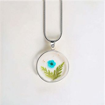 Pressed Birth Flower Necklace