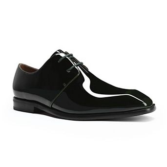 Men's Patent Leather Oxford Dress Shoes - Square Toe Lace-Up Formal Wedding & Office