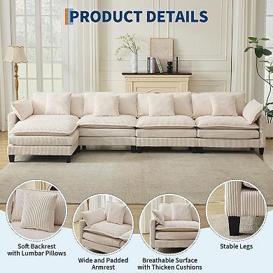Modular Sectional Sofa 95" Sectional Cloud Couch