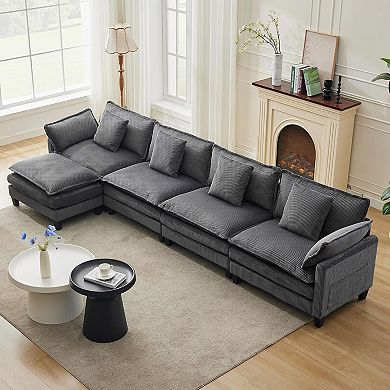 5-Seat Modular Sectional Sofa 95" Sectional Cloud Couch