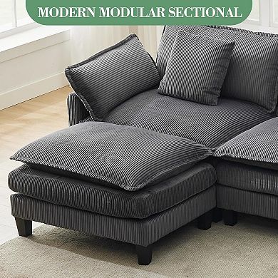 5-Seat Modular Sectional Sofa 95" Sectional Cloud Couch