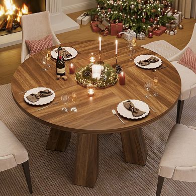 Round Dining Room Table for 4-6